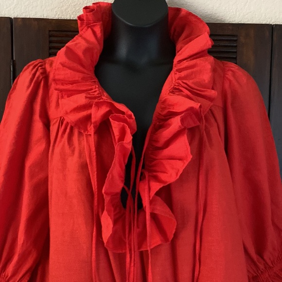 STAR OF INDIA - Vintage Red Pirate Shirt Small - Picture 4 of 12